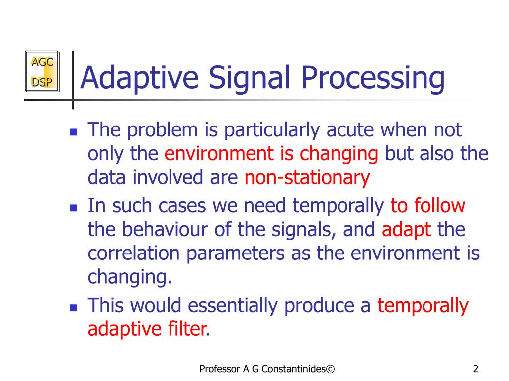 PPT Adaptive Signal Processing PowerPoint Presentation, free download