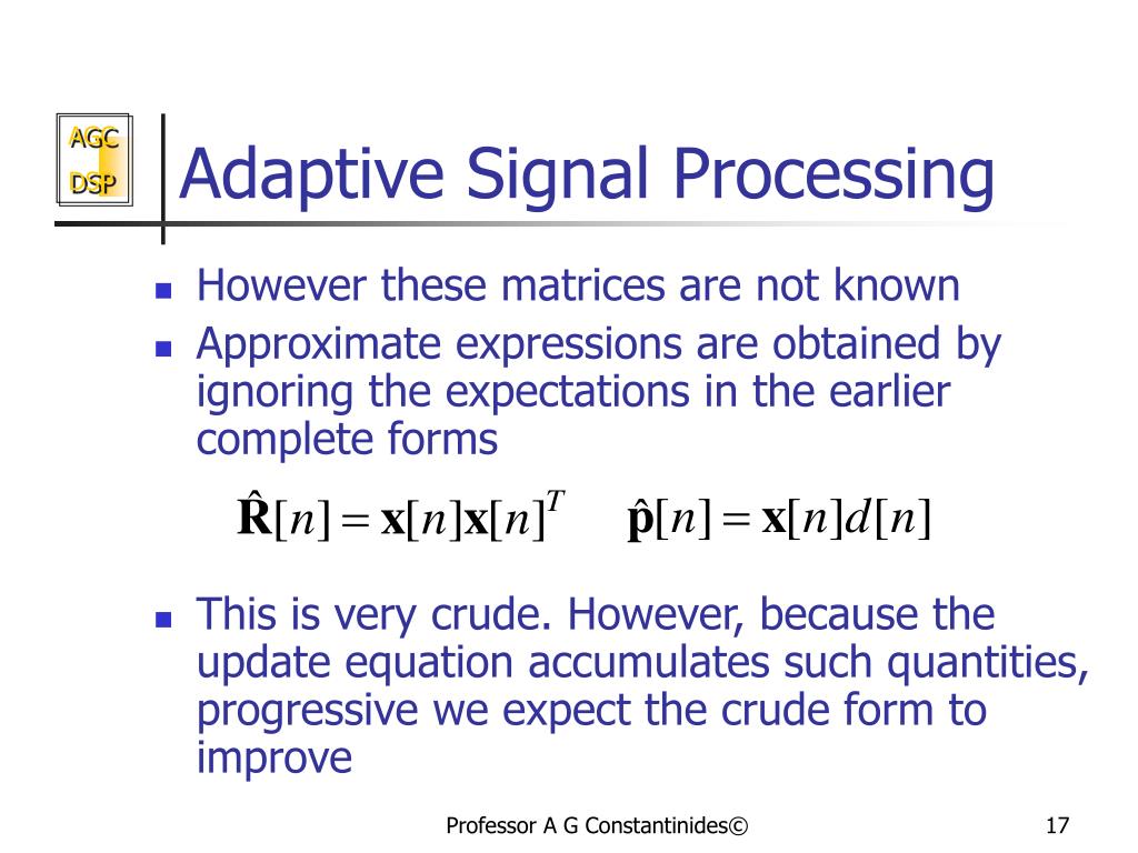 PPT Adaptive Signal Processing PowerPoint Presentation, free download