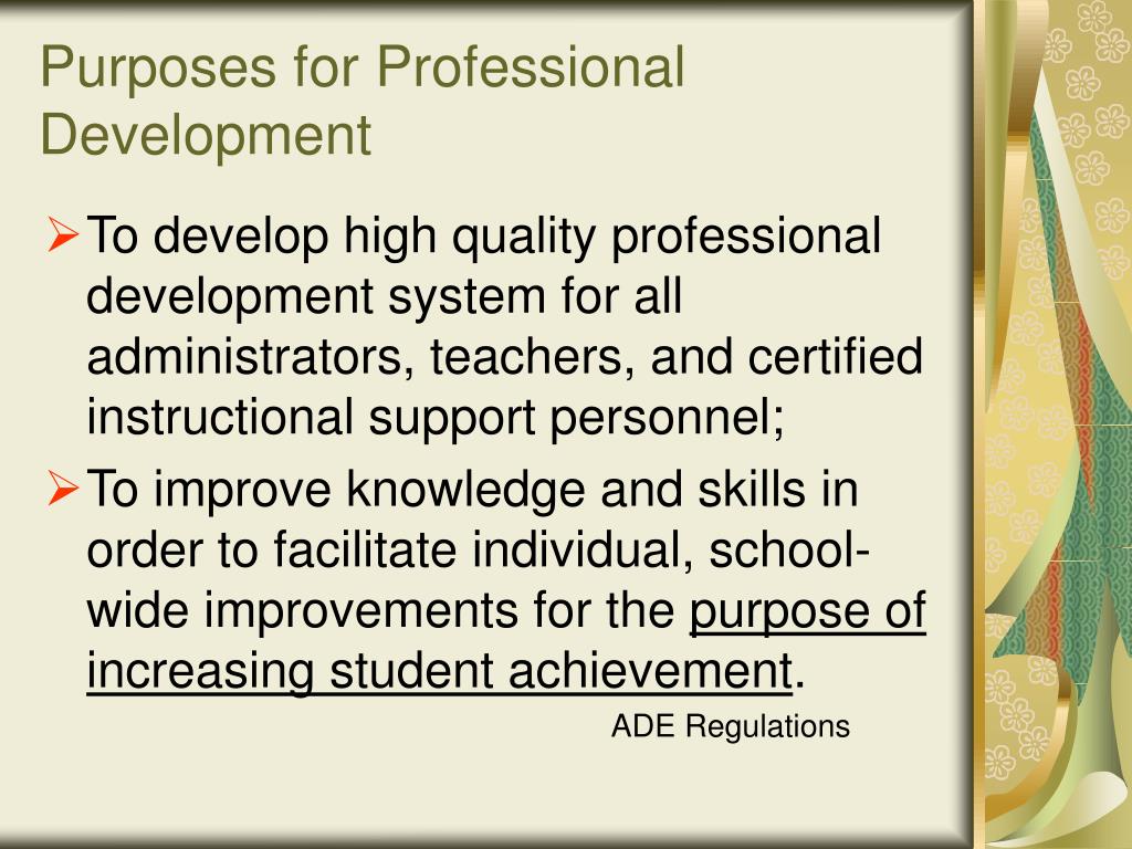 PPT Orientation to Professional Development ADE Regulations and LRSD