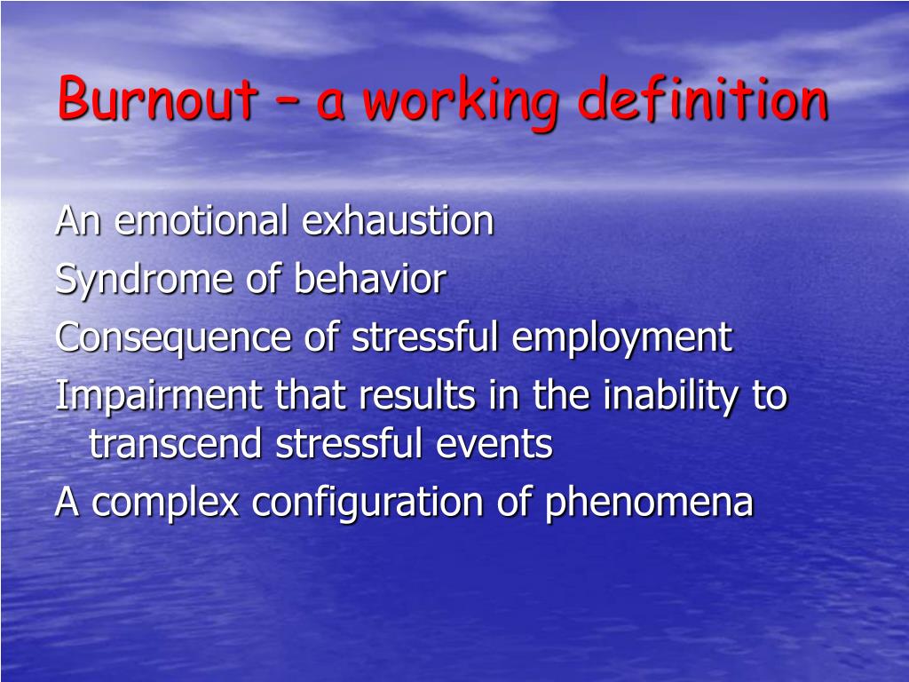 PPT Burnout PowerPoint Presentation, free download ID172317