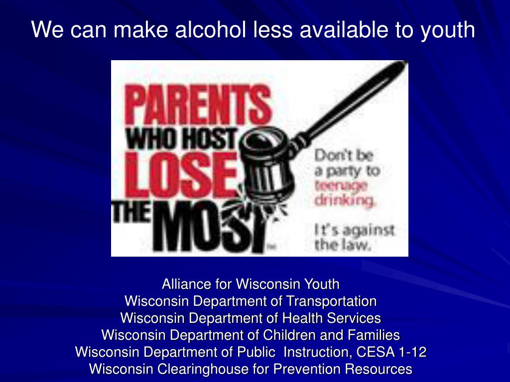 PPT Wisconsin Can Reduce Underage Drinking PowerPoint Presentation