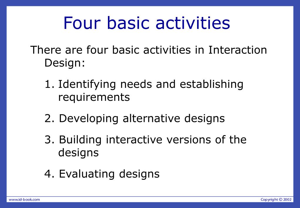 PPT The Process of Interaction Design PowerPoint Presentation, free