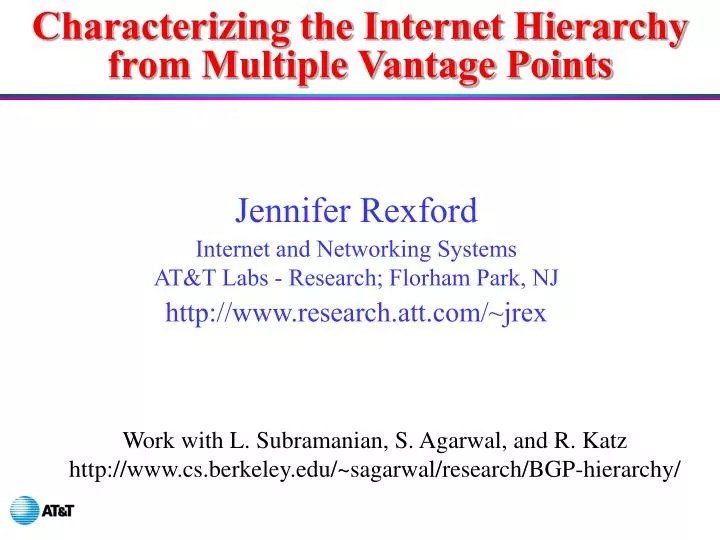 PPT Characterizing the Hierarchy from Multiple Vantage