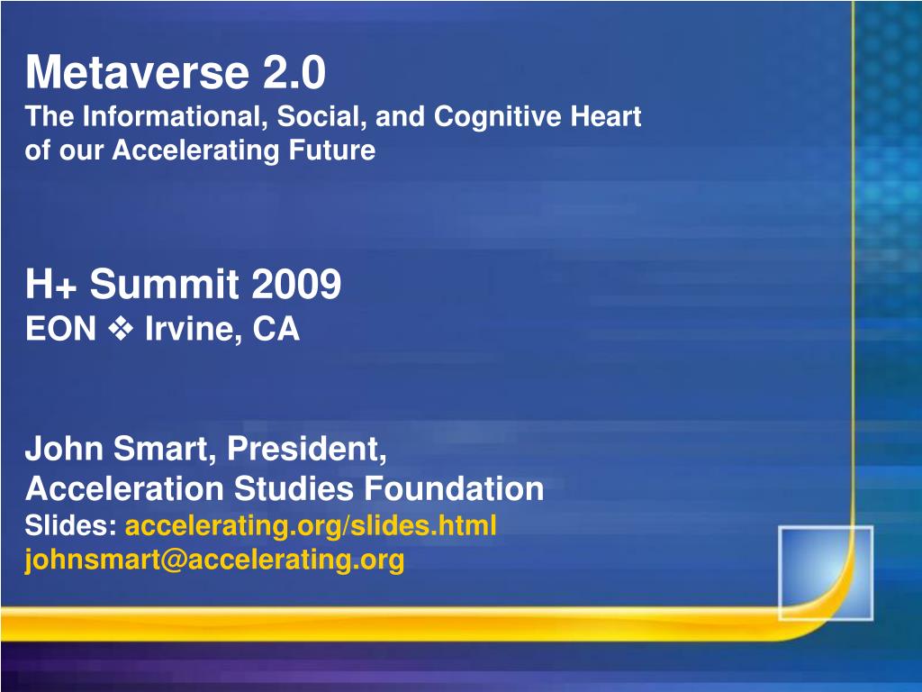 PPT Metaverse 2.0 The Informational, Social, and Cognitive Heart of