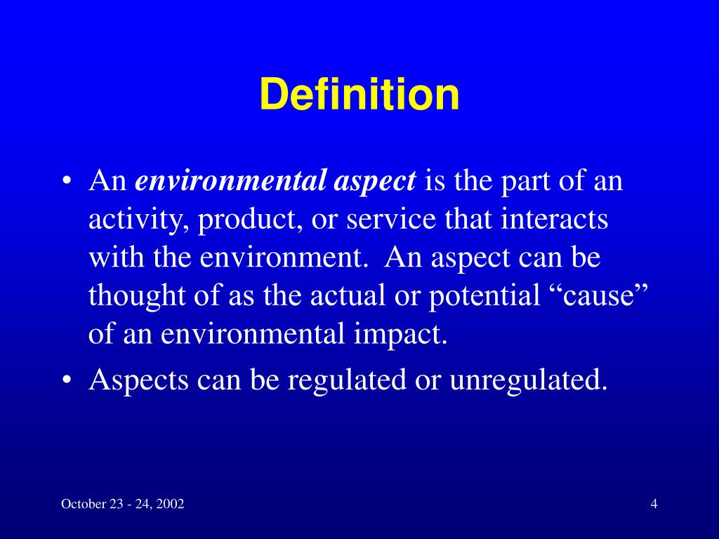 PPT Identifying Environmental Aspects PowerPoint