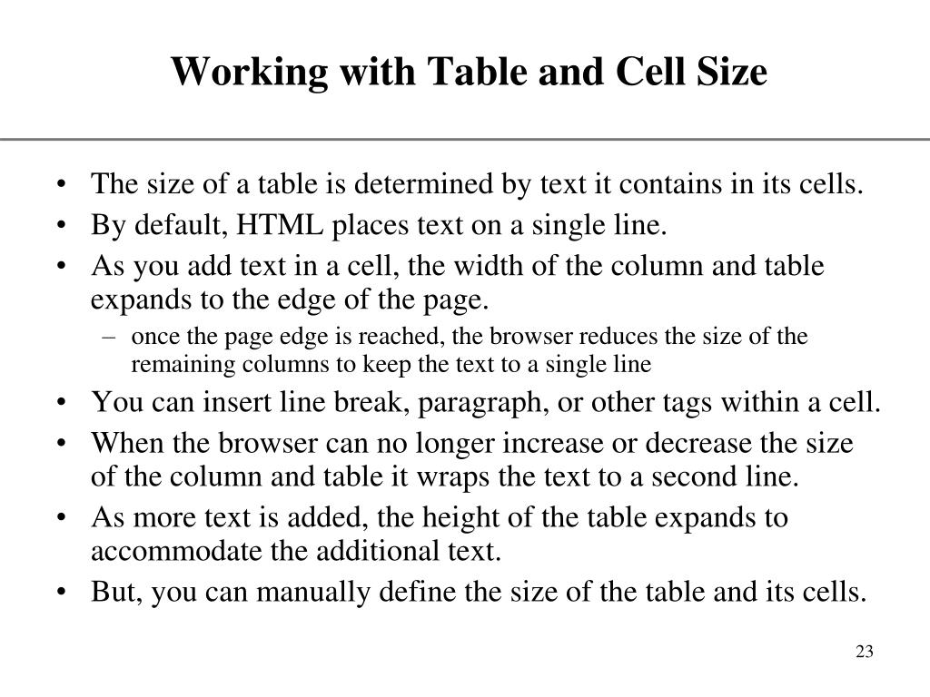 PPT Using HTML Tables PowerPoint Presentation, free download ID179796