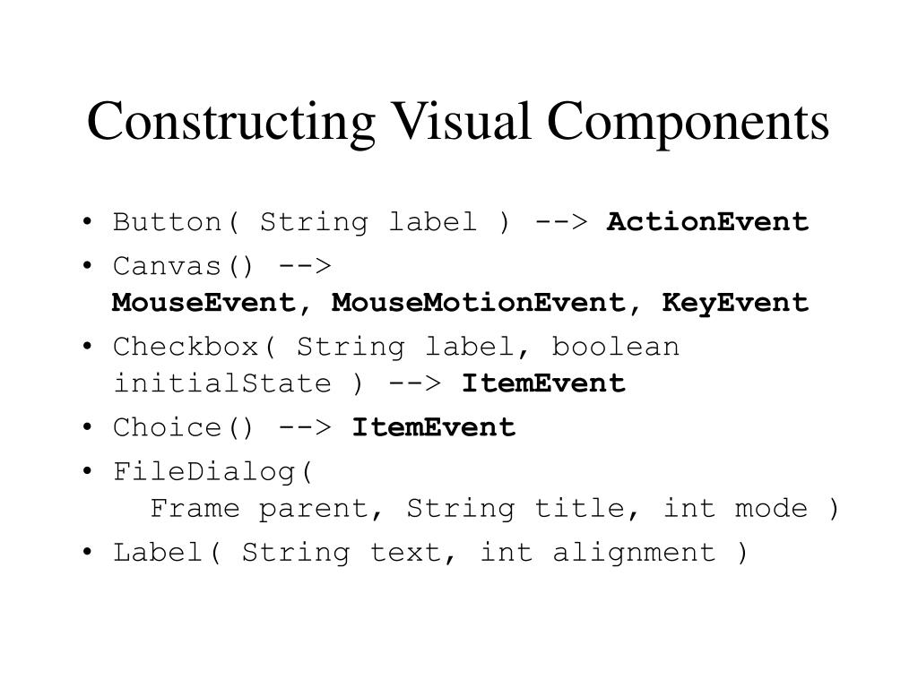 PPT AWT Components (Chapter 9) PowerPoint Presentation, free download
