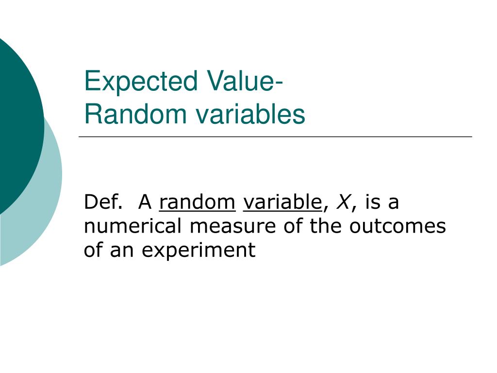 PPT Expected Value Random variables PowerPoint Presentation, free