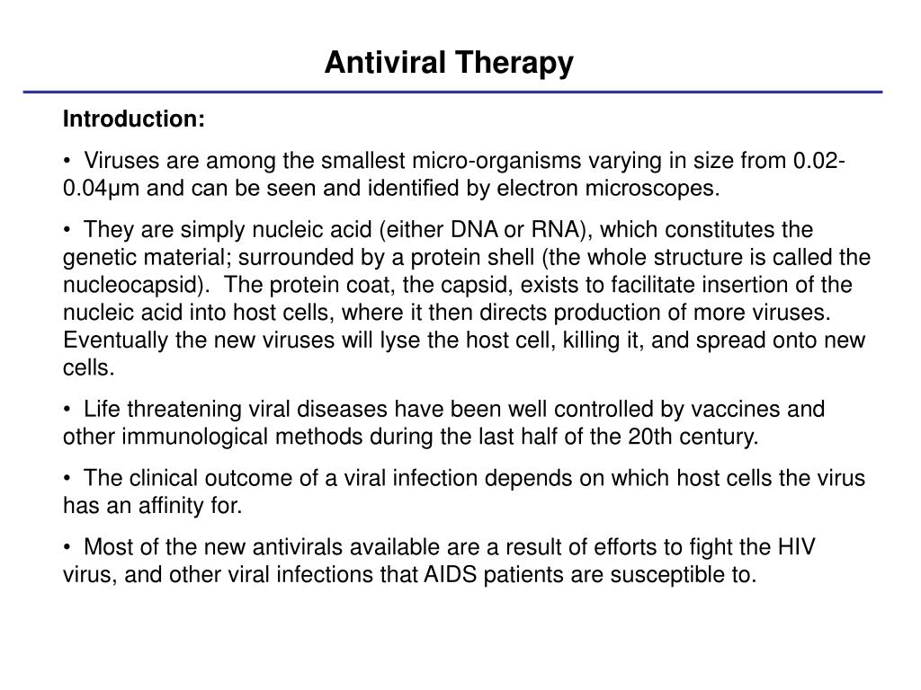 PPT Antiviral Therapy PowerPoint Presentation, free download ID185519
