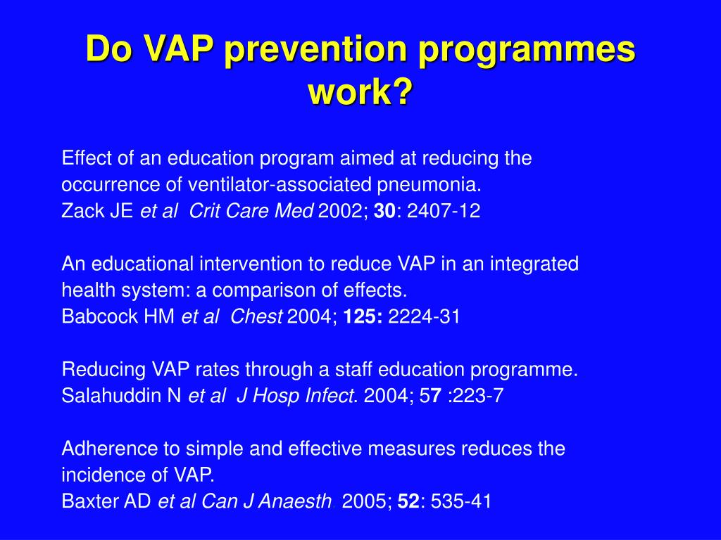 PPT Preventing VAP evidence for a care bundle PowerPoint