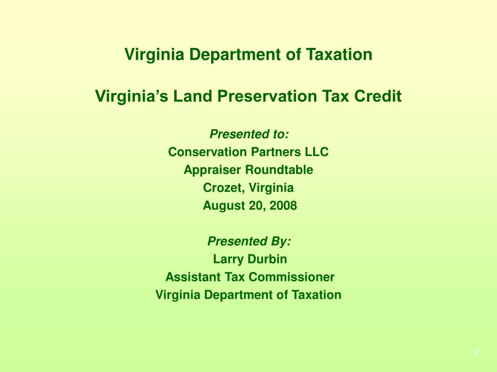 PPT Land Preservation Credit PowerPoint Presentation, free download