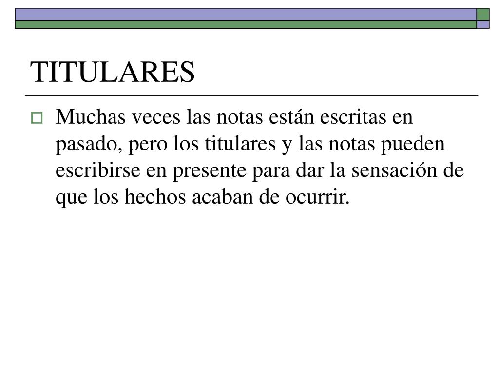PPT TITULARES PowerPoint Presentation ID188009