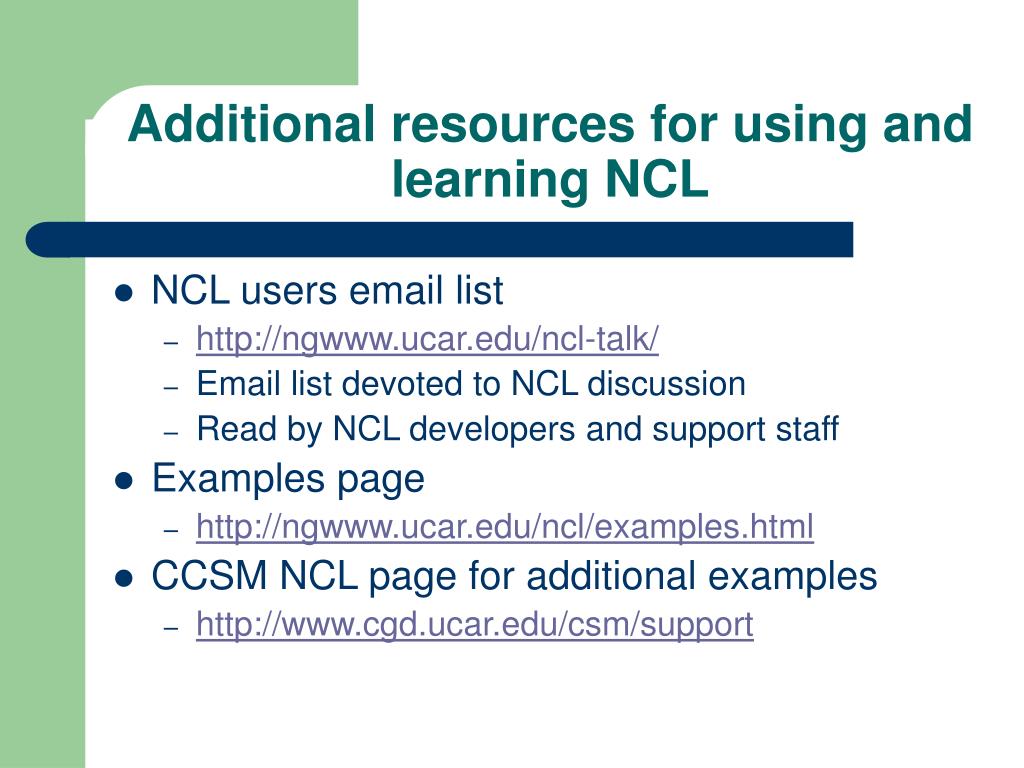 PPT The NCAR Command Language (NCL) PowerPoint Presentation, free