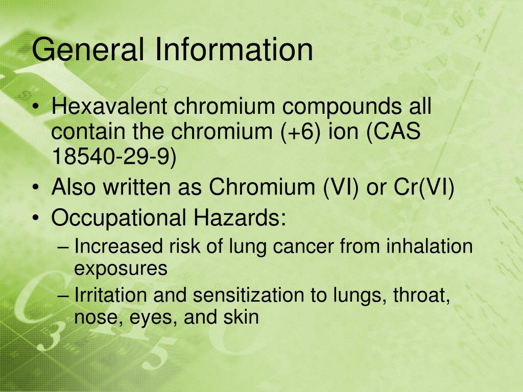 PPT Hexavalent Chromium Cr (VI) PowerPoint Presentation, free