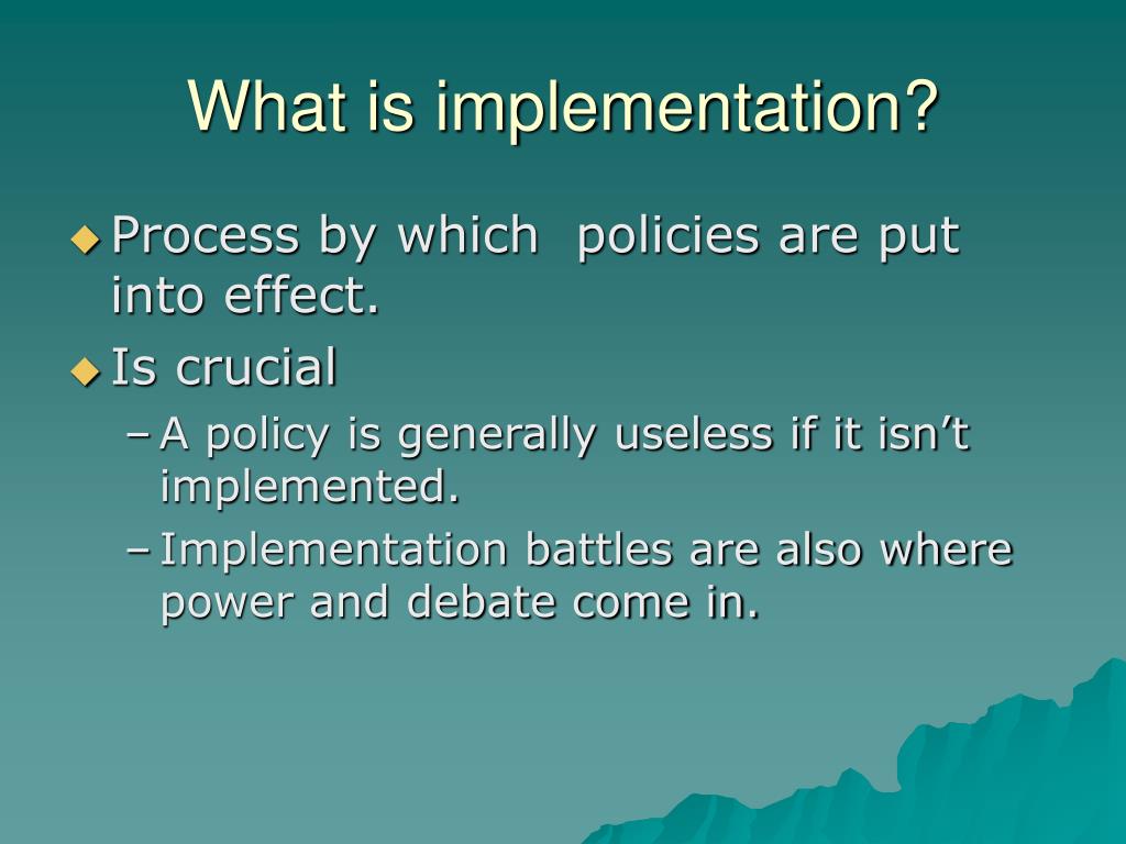 Implementation Meaning