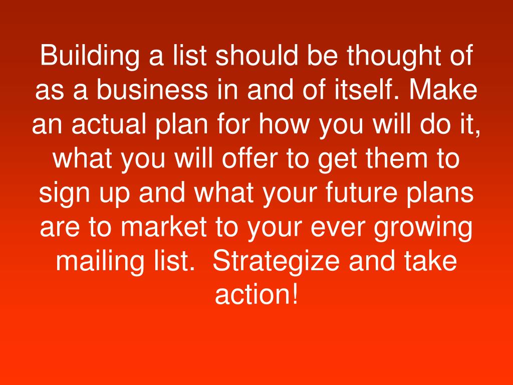 PPT Ideas for Building a List PowerPoint Presentation, free download