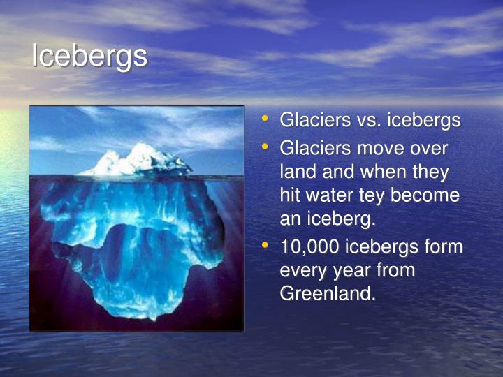 PPT 11.2 Icebergs Objective Explain how icebergs are formed and why they are dangerous to