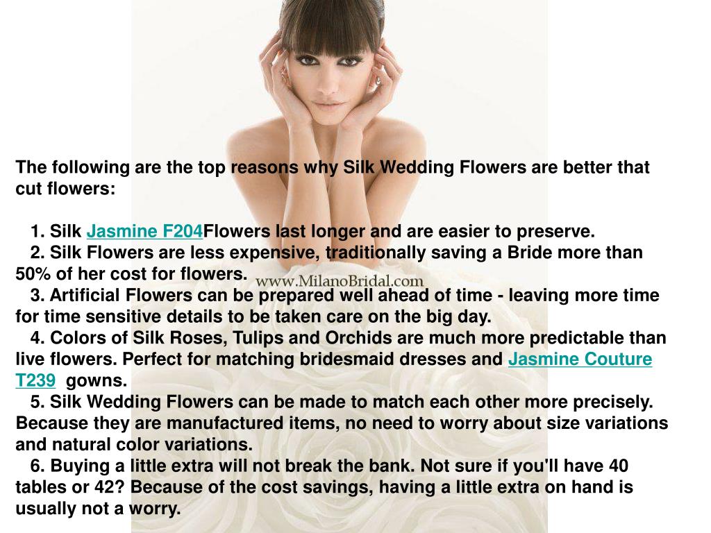 PPT Top 10 Advantages of Silk Wedding Flowers PowerPoint Presentation