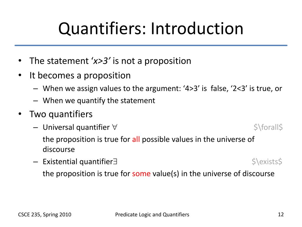 PPT Predicate Logic and Quantifies PowerPoint Presentation, free