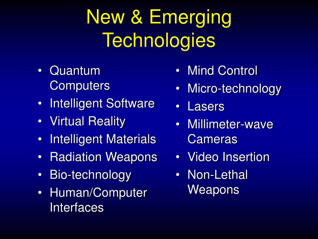 PPT New & Emerging Technologies IW270 PowerPoint Presentation, free