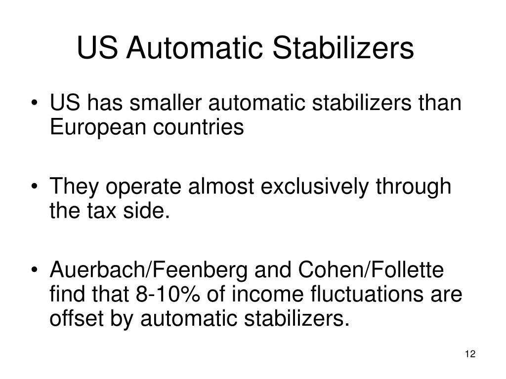 PPT Comments on Automatic Stabilizers PowerPoint Presentation, free