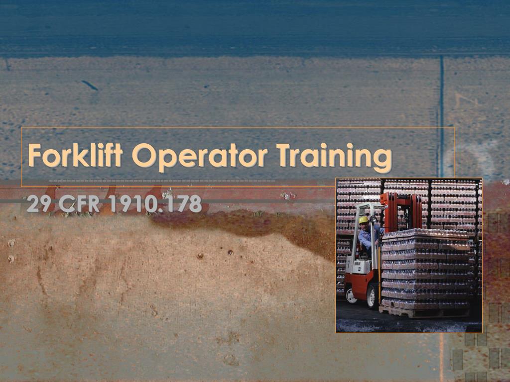 PPT Forklift Operator Training PowerPoint Presentation, free download