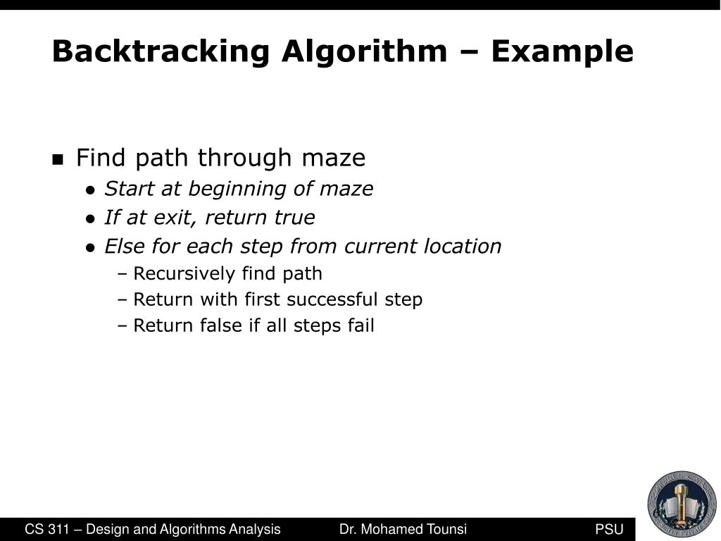 PPT Backtracking PowerPoint Presentation, free download ID202270