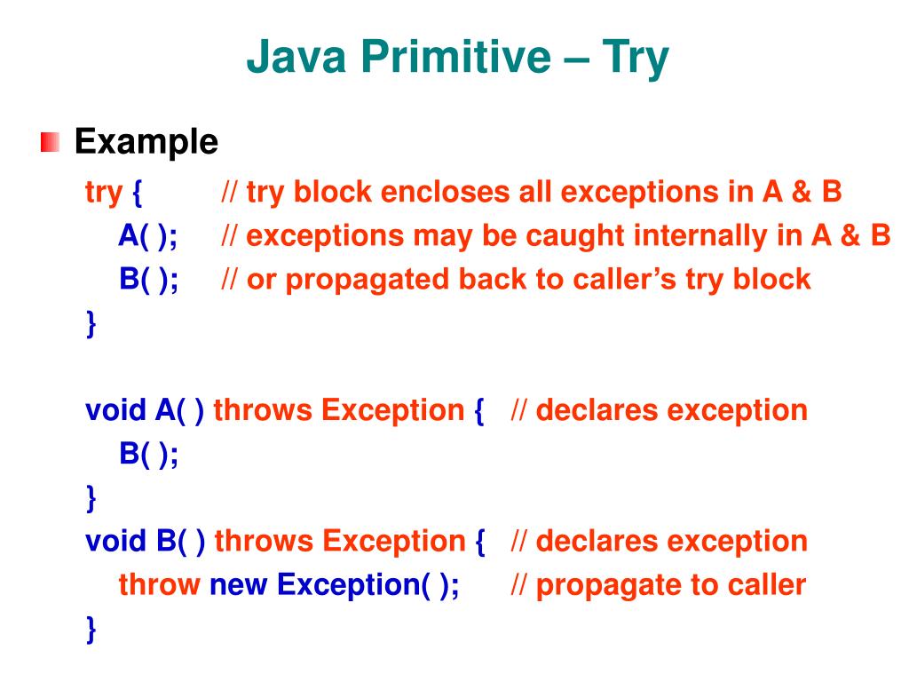PPT Exceptions in Java PowerPoint Presentation, free download ID202285