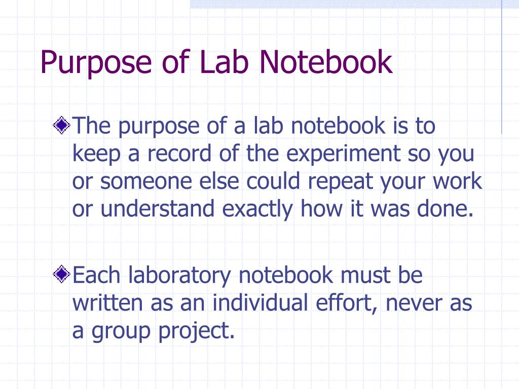 PPT Keeping a Lab Notebook PowerPoint Presentation, free download