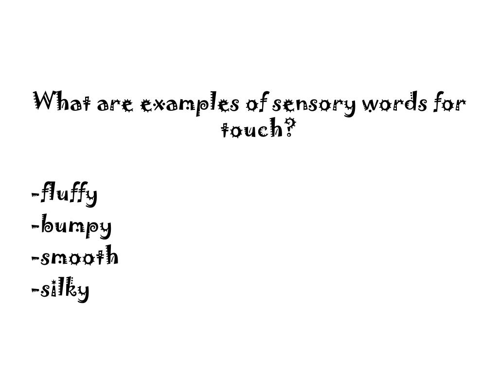 PPT - How to Use Sensory Words PowerPoint Presentation, free download