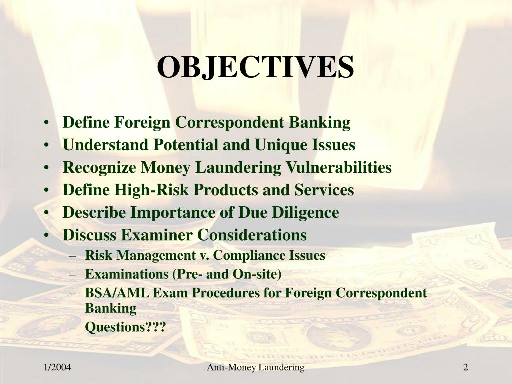 PPT HIGHRISK FOREIGN CORRESPONDENT BANKING PowerPoint Presentation
