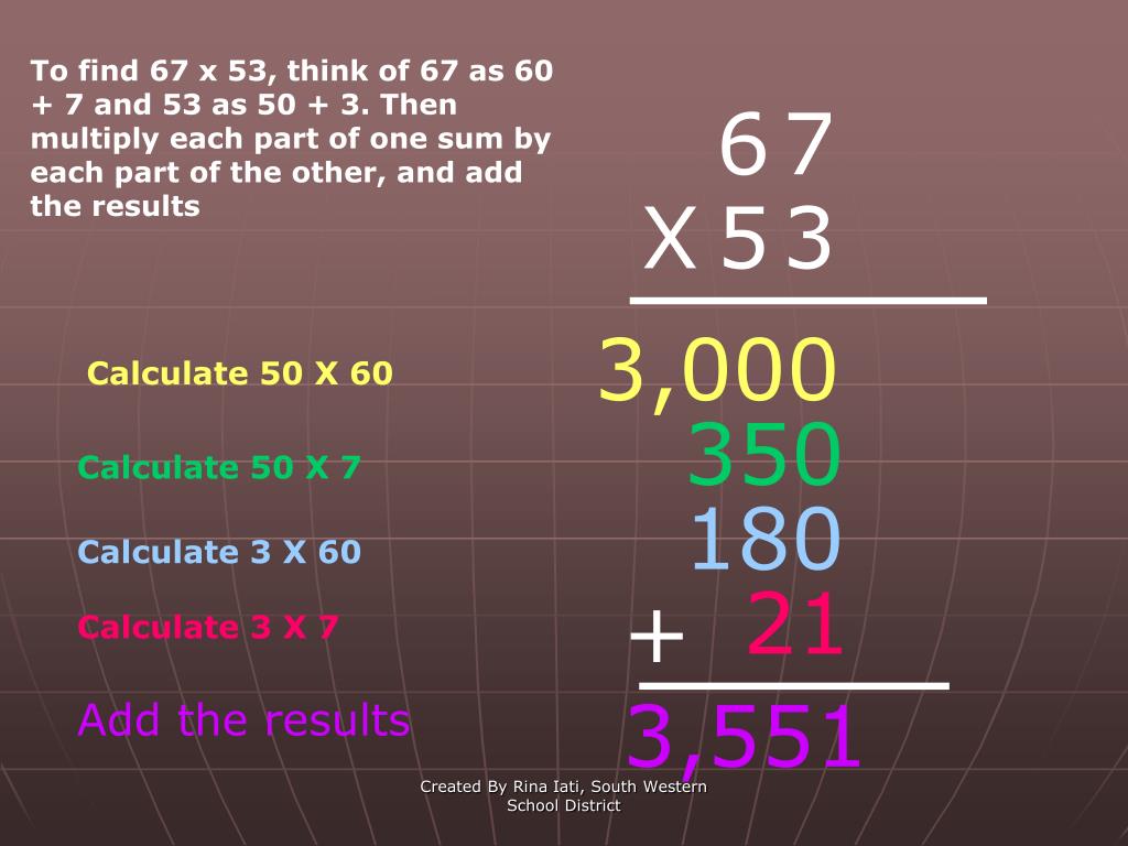 PPT Partial Products Algorithm for Multiplication PowerPoint Presentation ID205573