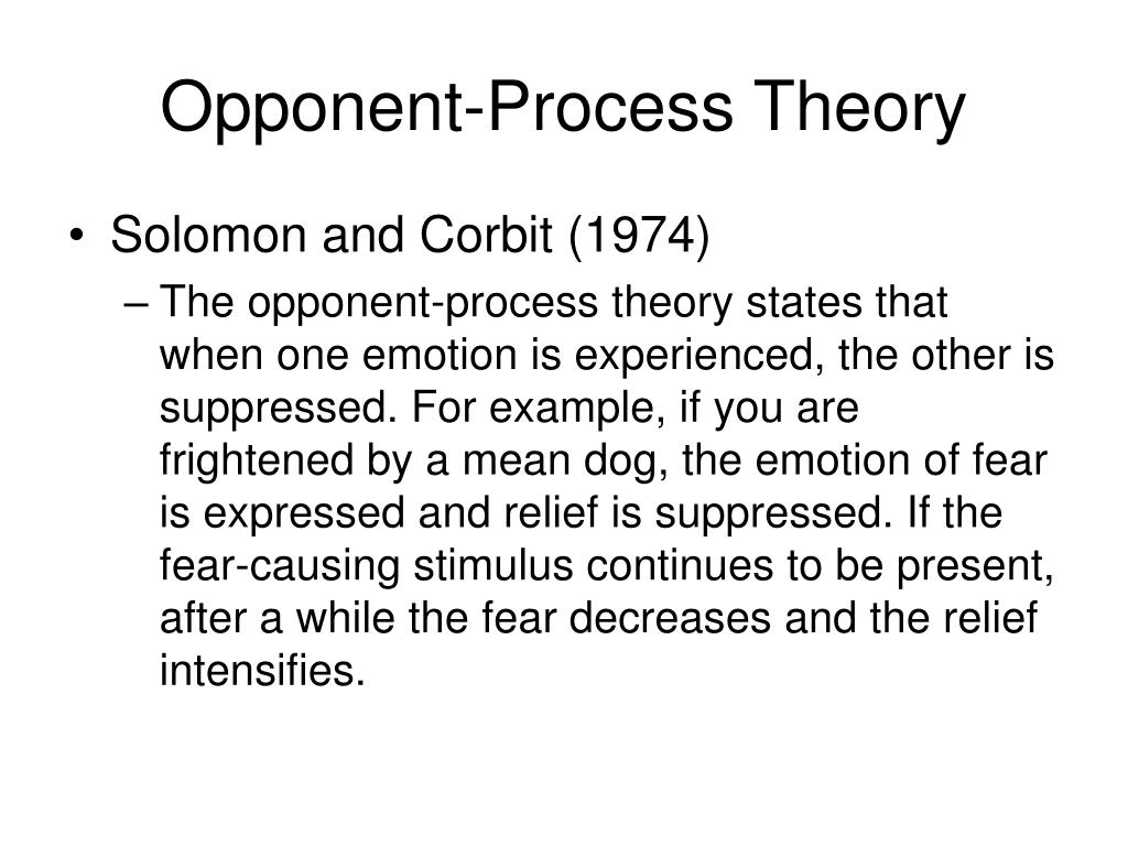 Opponent Process Theory Of Emotion The Letter Of Introduction