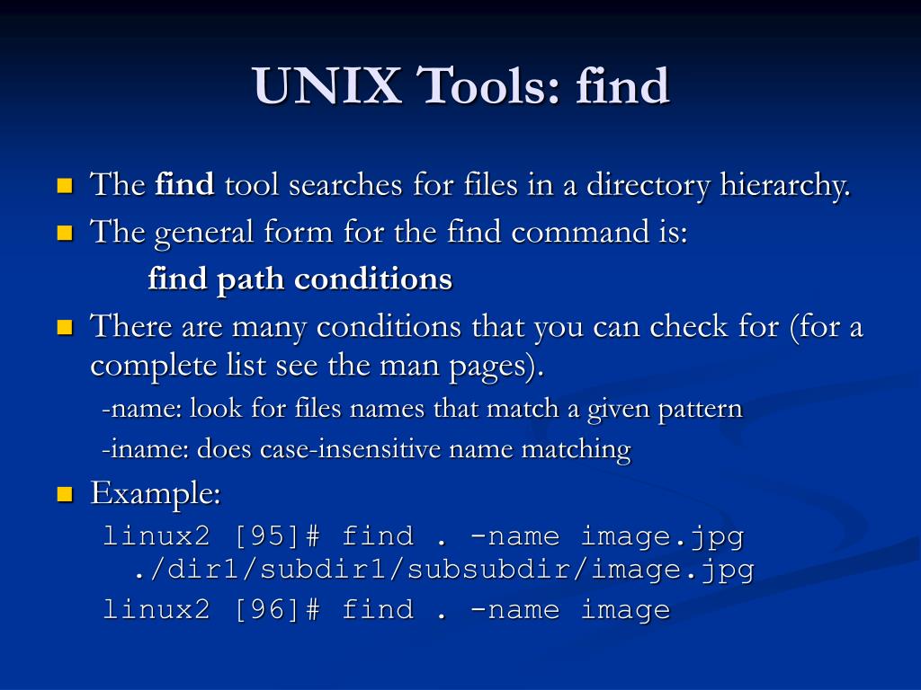 PPT Advanced Commands and Unix Tools PowerPoint Presentation, free