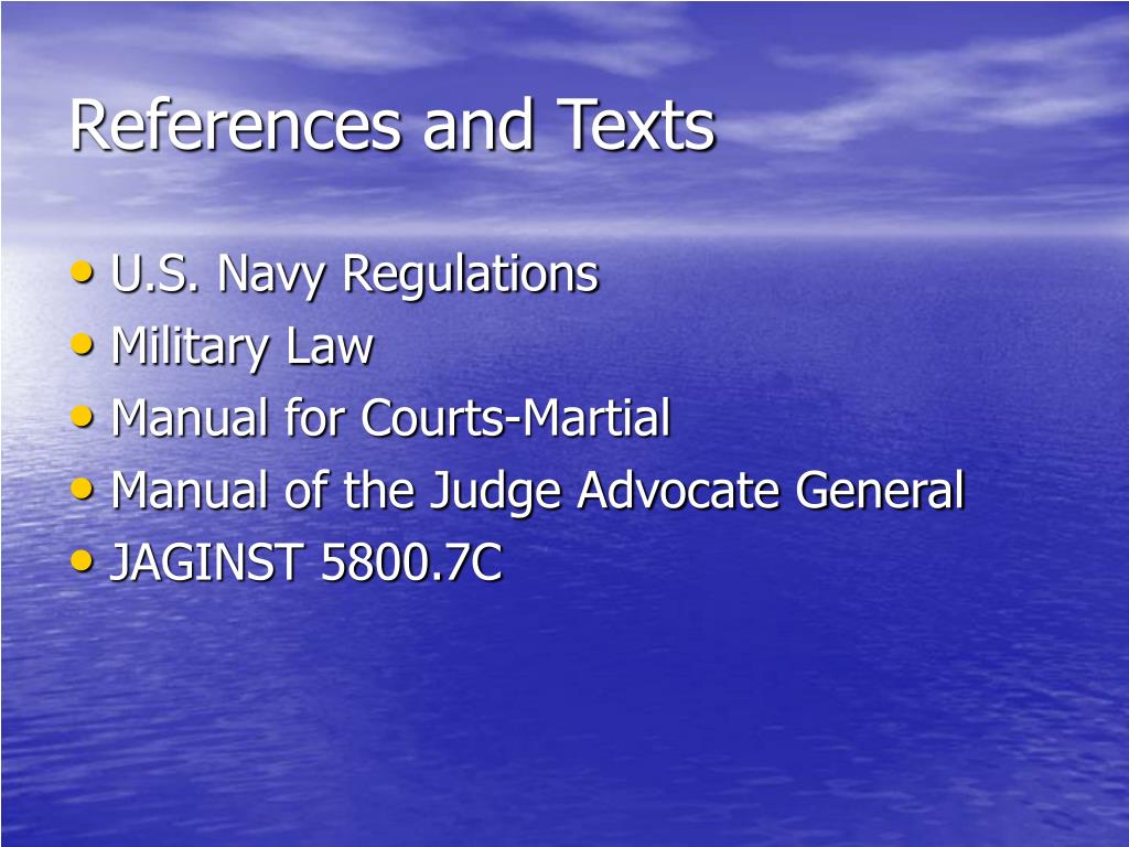 PPT Uniform Code of Military Justice and Navy Regulations PowerPoint