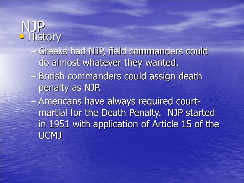 PPT Uniform Code of Military Justice and Navy Regulations PowerPoint