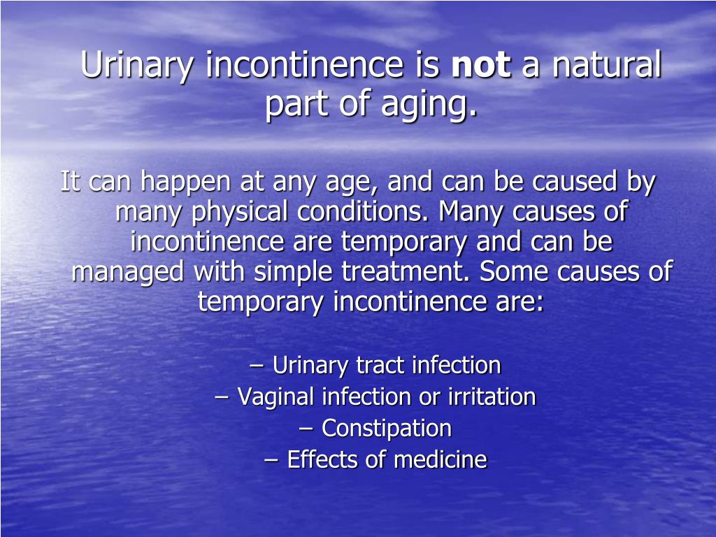 PPT Urinary Incontinence PowerPoint Presentation, free download ID