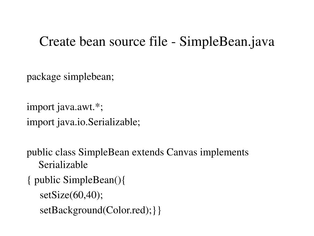 PPT JavaBean Component PowerPoint Presentation, free download ID209161