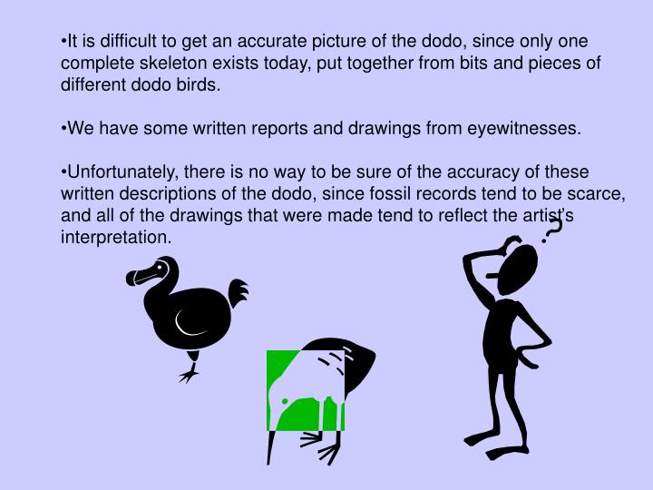 PPT The Tale of the Dodo Bird PowerPoint Presentation ID209700