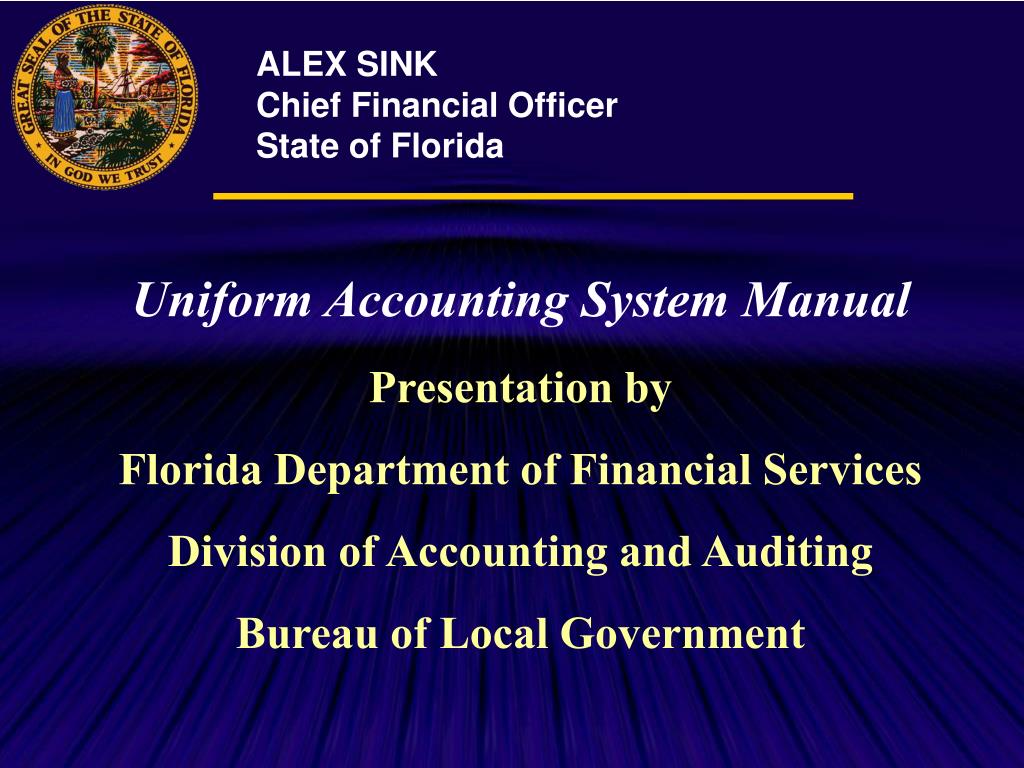 PPT Uniform Accounting System Manual Presentation by Florida