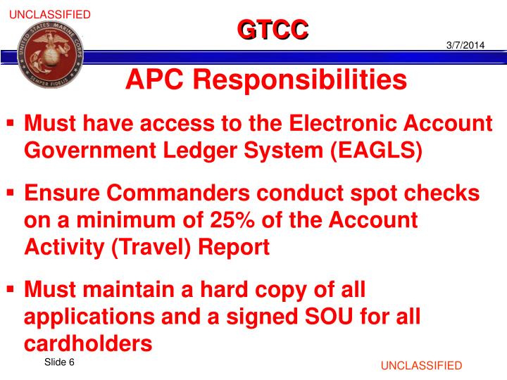 PPT Marine Corps Administrative Analysis Team (West) Government Travel Charge Card Program