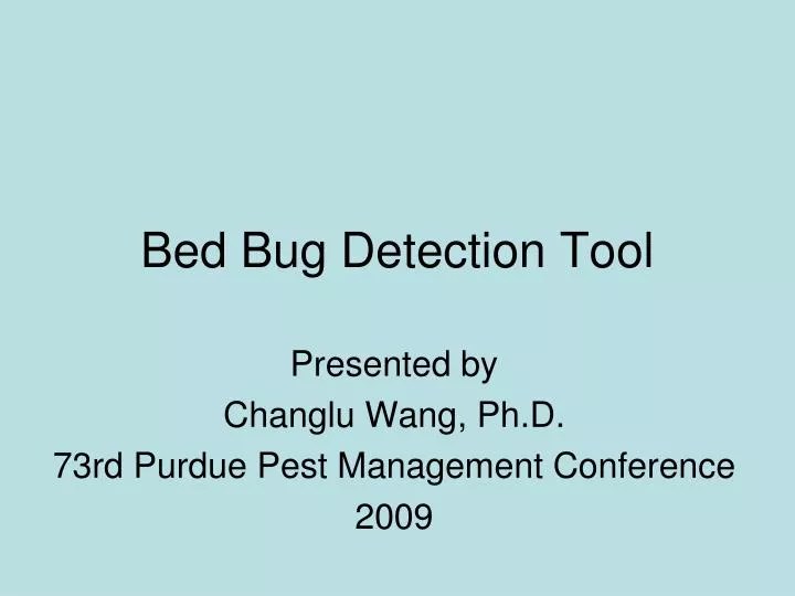 PPT Bed Bug Detection Tool PowerPoint Presentation, free download