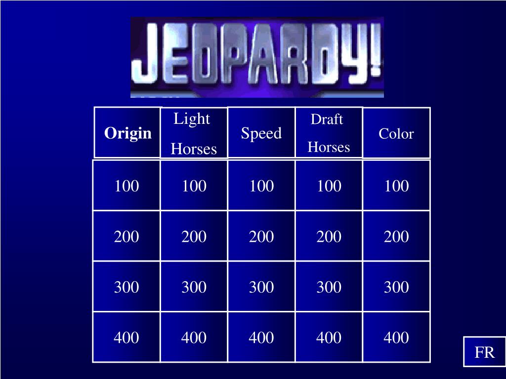 PPT Horse Jeopardy PowerPoint Presentation, free download ID210882