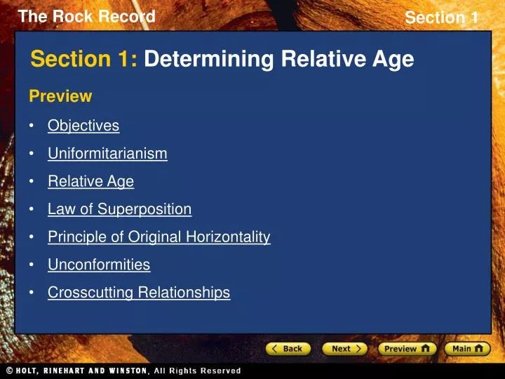 PPT Section 1 Determining Relative Age PowerPoint Presentation ID211064