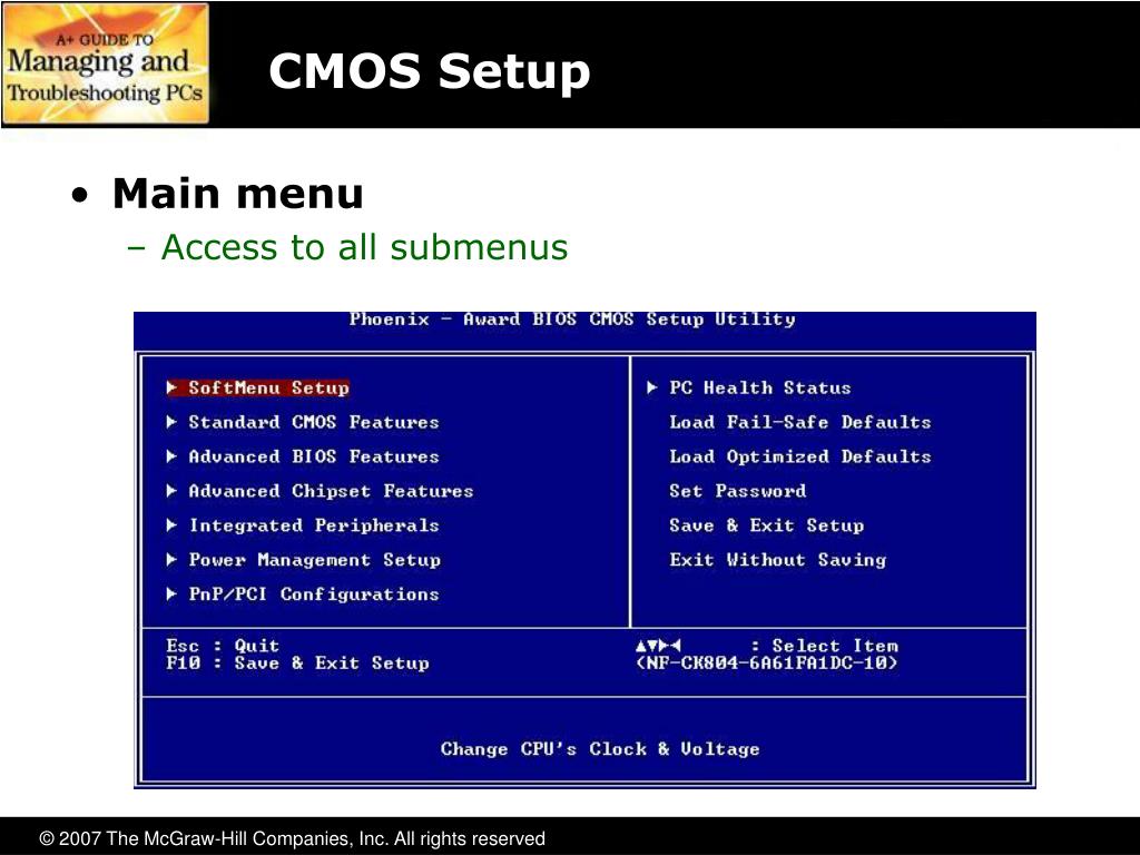 PPT BIOS and CMOS PowerPoint Presentation ID211480
