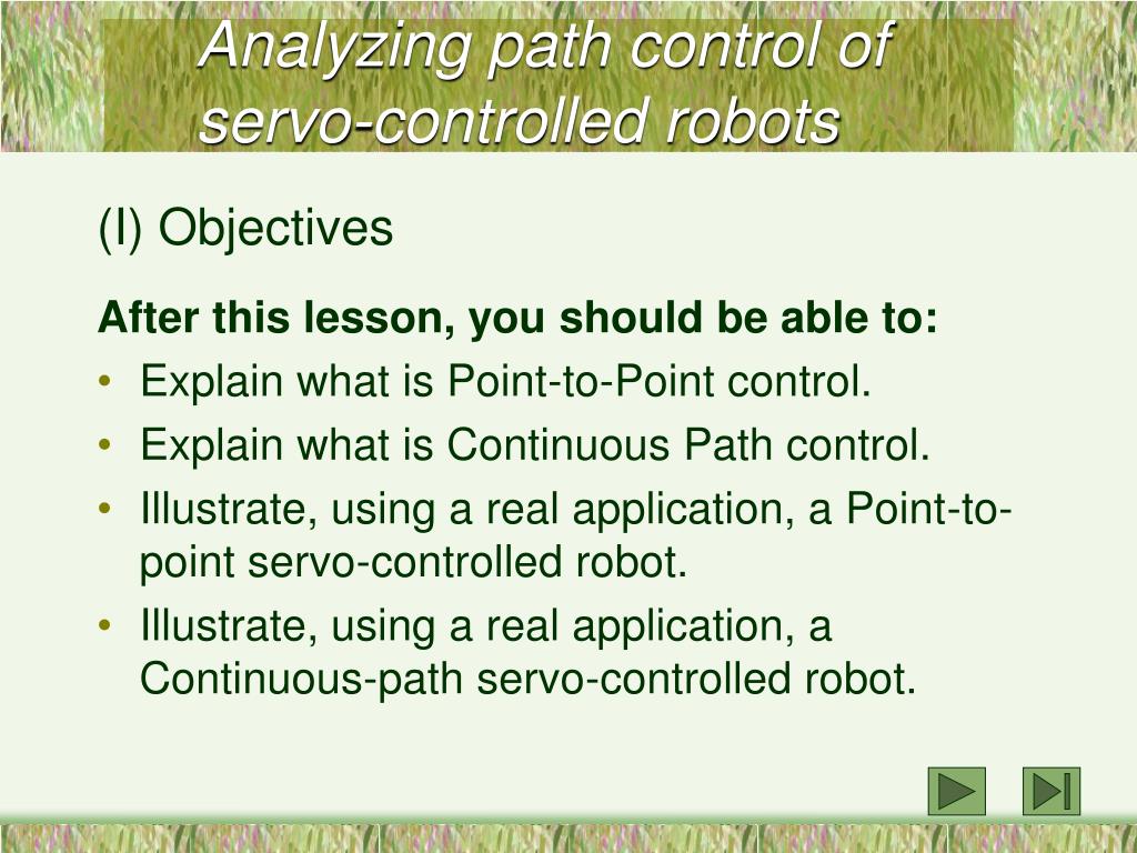 PPT Analyzing path control of servocontrolled robots PowerPoint Presentation ID21167