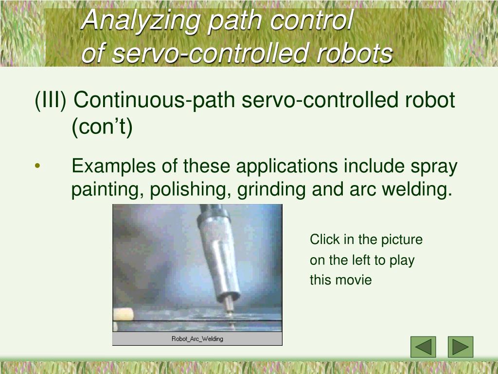 PPT Analyzing path control of servocontrolled robots PowerPoint Presentation ID21167