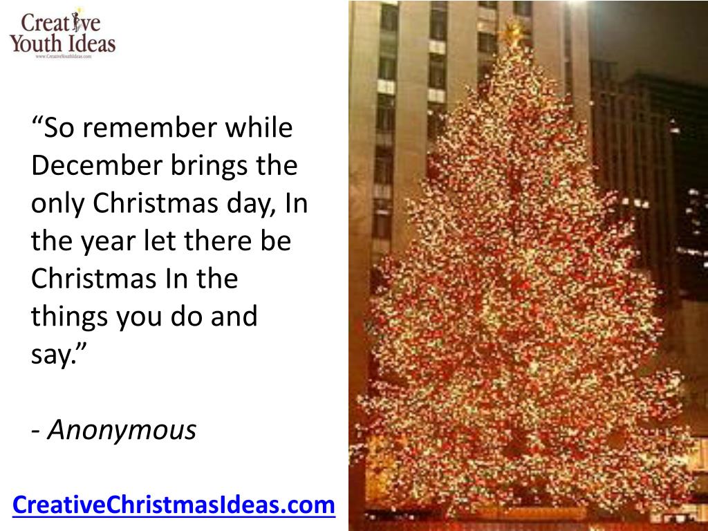 PPT Christmas Quotes Christmas All Year Round PowerPoint Presentation