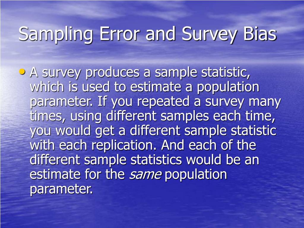 PPT Bias in Survey Sampling PowerPoint Presentation, free download ID215829