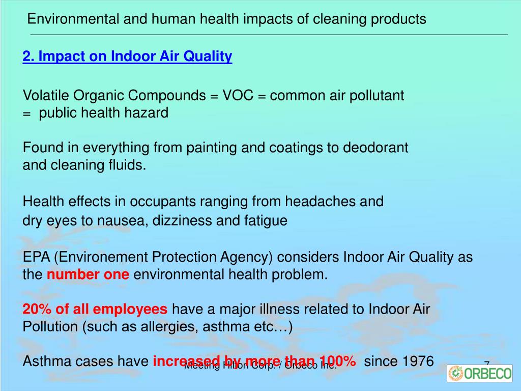PPT Environmental and human health impacts of cleaning products